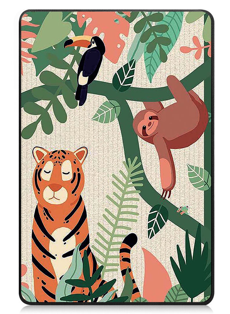 Theodor Protective Flip Case For Lenovo Tab M8 (4th Gen) - 2023 With Trifold Stand Auto Wake Sleep Shockproof Cover Forest Graphic - Image 1