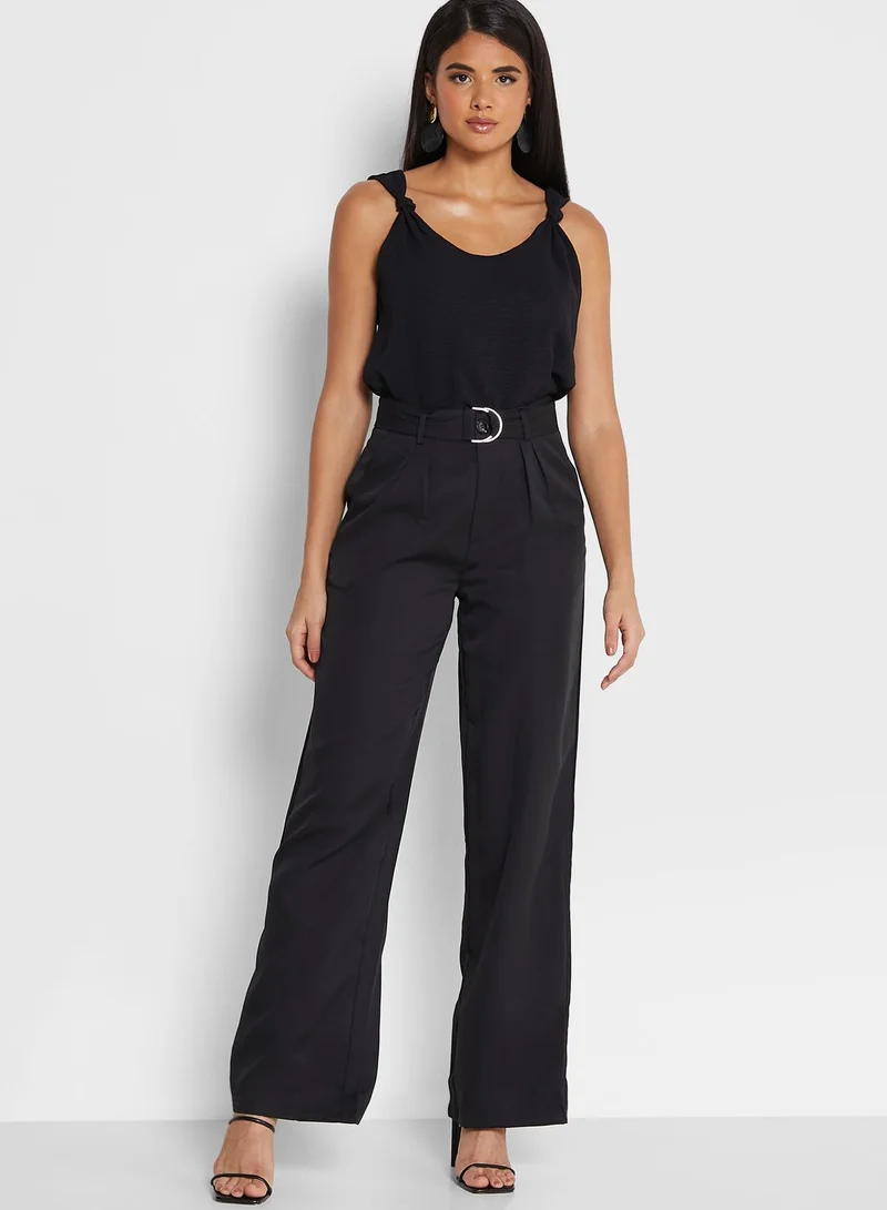 ELLA High Waist Solid Pant