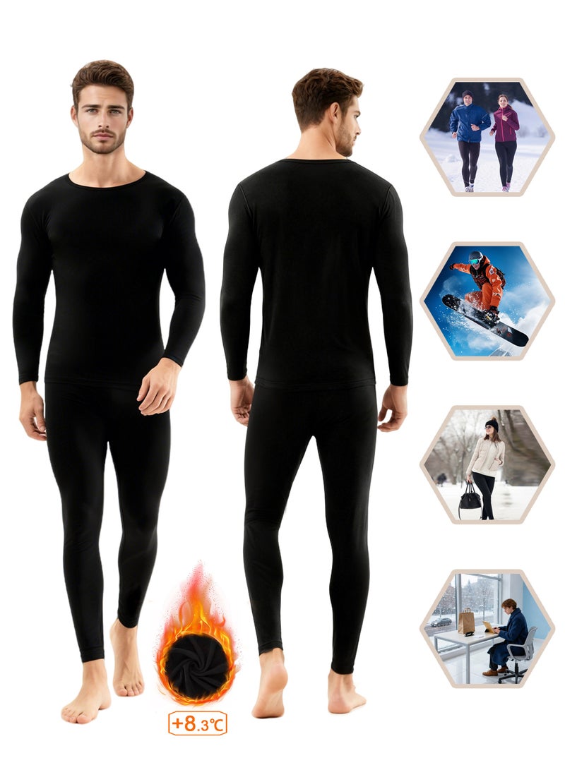 نكومي ملابس داخلية حرارية للرجال، طقم ملابس داخلية حرارية طويلة من الأعلى والأسفل، بنطلون ملابس حرارية بطبقة أساسية حرارية، بيجامة بأكمام طويلة، للتزلج، والمشي لمسافات طويلة، والرياضات الخارجية - Image 1