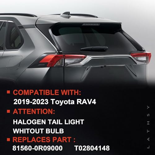 Lathsy Tail Light Outer Compatible With 2019-2023 Toyota RAV4 Left Driver Side Taillight W/O bulb Replace T02804148 81560-0R090 - Image 2