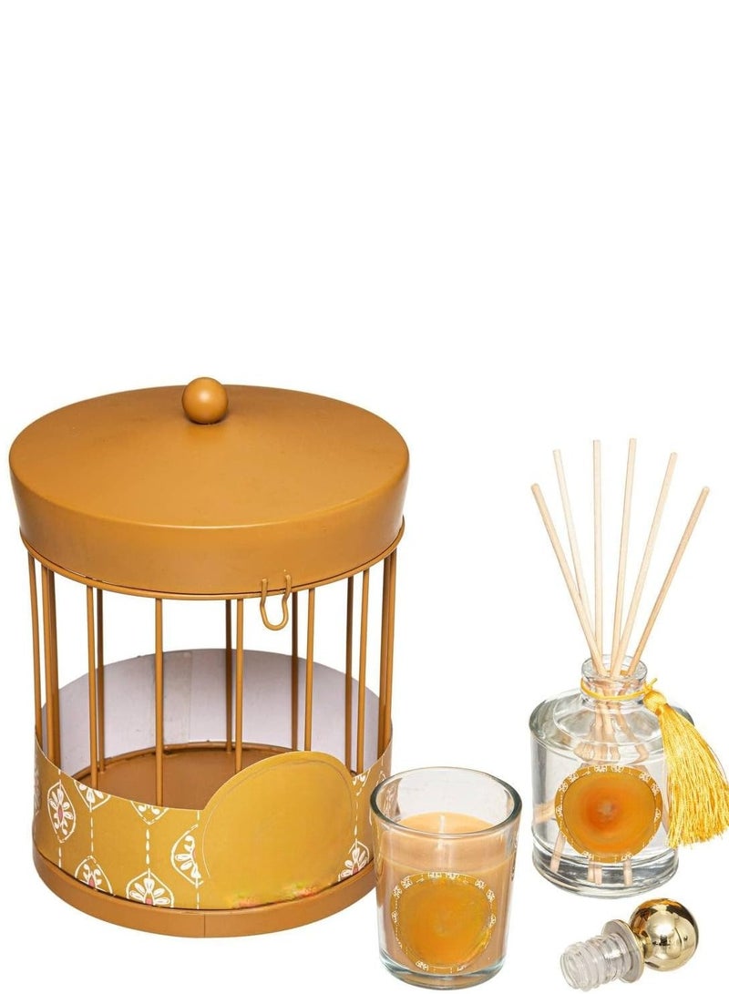 Amber "Carousel" light with a cage and diffuser. suitable for different social, family and religious occasion  - Image 2