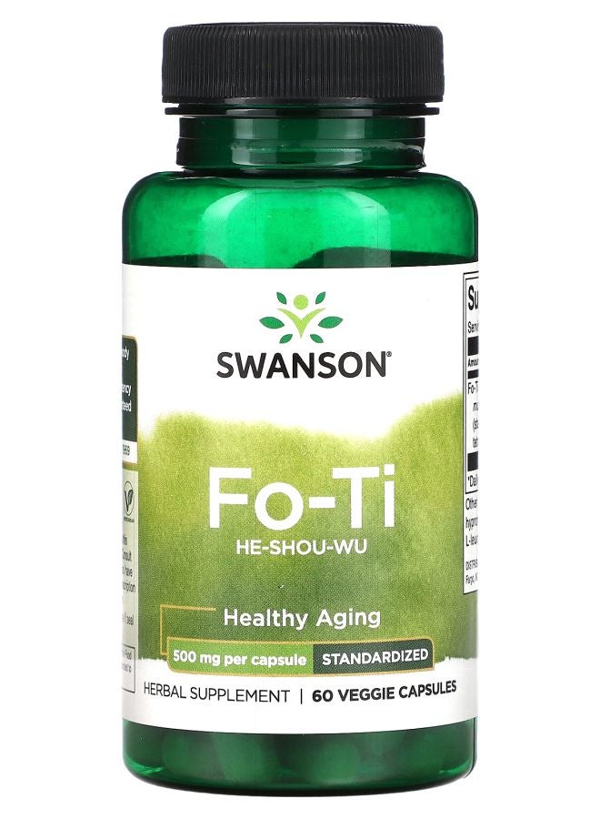 SWANSON Fo-Ti (He-Shou-Wu) 500 mg 60 Veggie Capsules