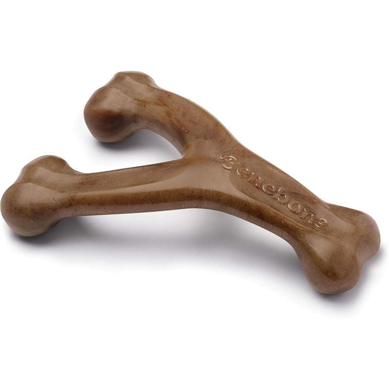 Benebone Wishbone Durable Dog Chew Toy for Aggressive Chewers, Made in USA, Small, Real Bacon Flavor - Image 1