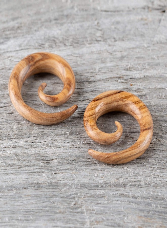 Earth Accessories Premium Wood Taper Gauges | Handmade Spiral Stretchers for Men and Women | Eco-Friendly and Ethical, Olive - 12mm - 000g - 1/2 inch - Image 4