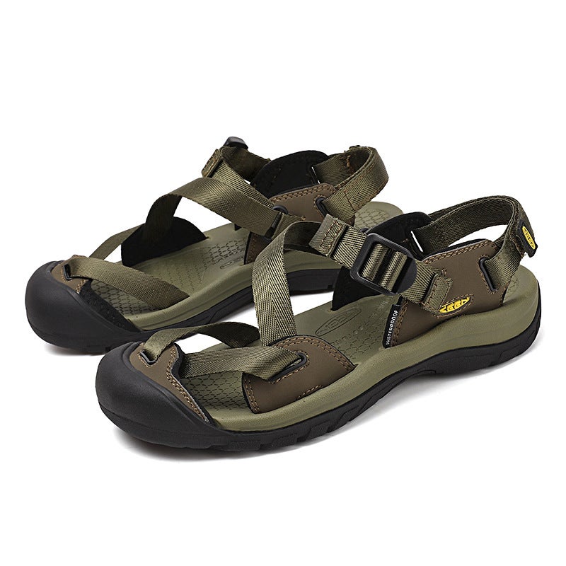 Summer Keen Outdoor Cohen Sports Beach Shoes Mountaineering Wading Webbing Velcro Wear-Resistant Non-Slip Sandals For Men And Women - Image 1