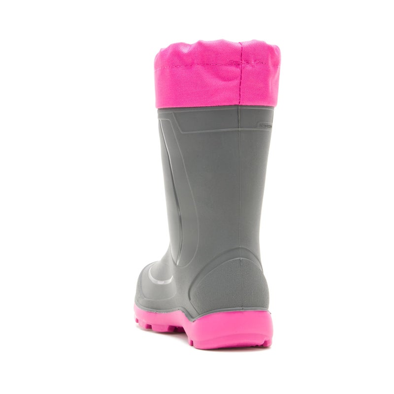 Kamik Snobuster 1 Kidsâ€™ Snow Boots, Waterproof, Thermal Liner & Adjustable Snow Collar, Charcoal/Magenta - 1 Little Kid - Image 5