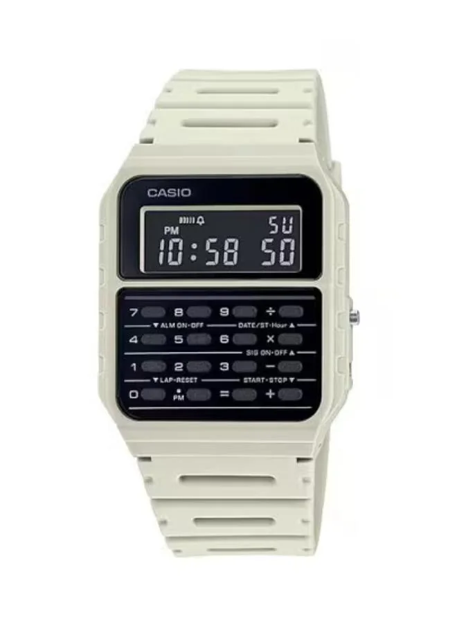 CASIO Unisex Digital Display Watch With White Resin Strap - CA-53WF-8BDF