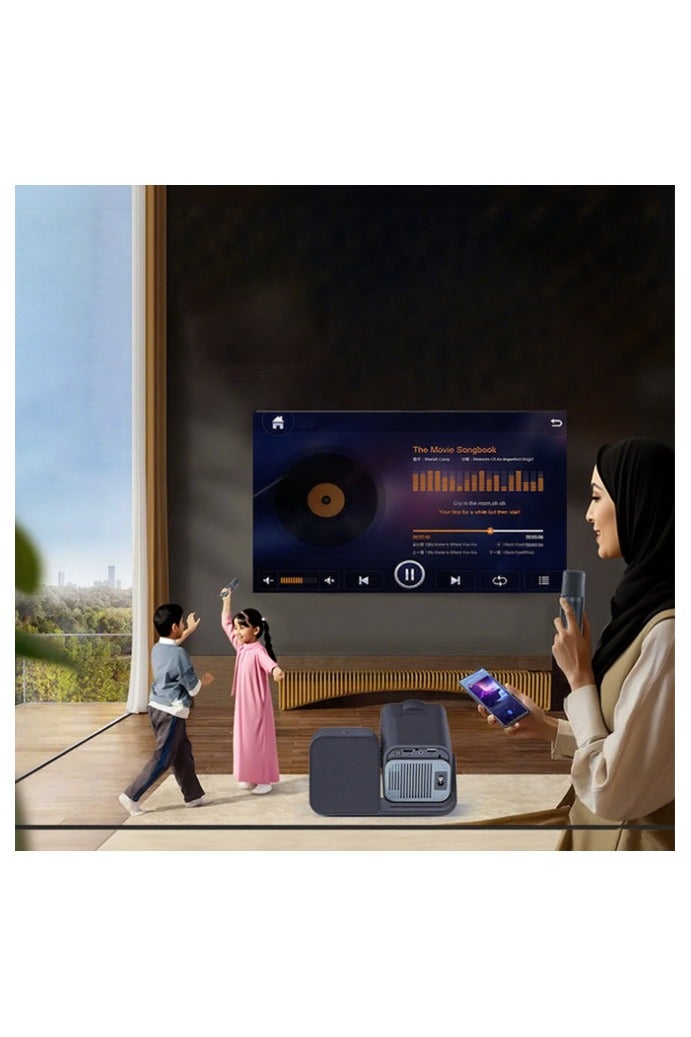 Multifunctional with microphone karaoke projector ， 4K high-definition screen HY-360 projector Featuring a resolution of 1280 × 720 - Image 5