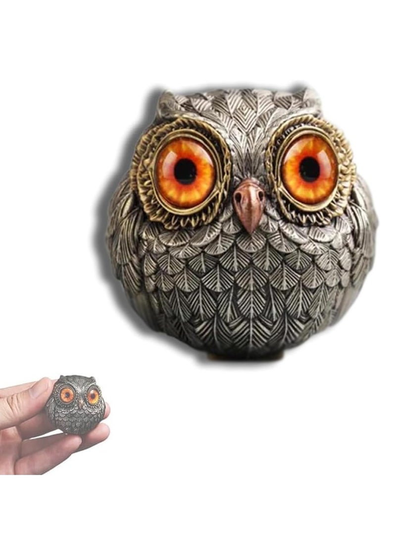 CMGTYYD Owl ornaments, realistic owl animal statues, lucky mini owl statues suitable for bedroom, living room, study or office  - Image 1