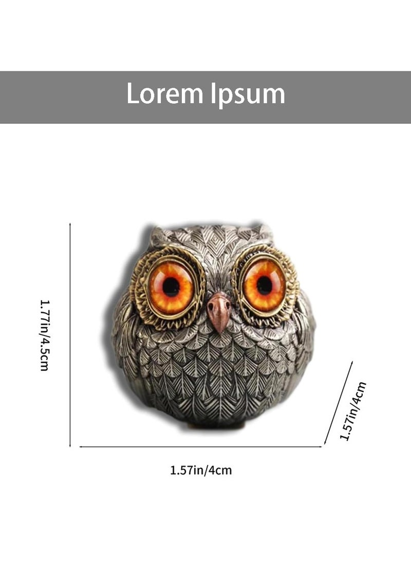 CMGTYYD Owl ornaments, realistic owl animal statues, lucky mini owl statues suitable for bedroom, living room, study or office  - Image 2