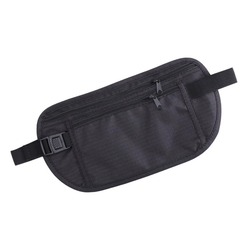 Adjustable Breathable Mesh Running Waist Pack For Cash Phone ID Card Holder Sports Gym Black - Image 2