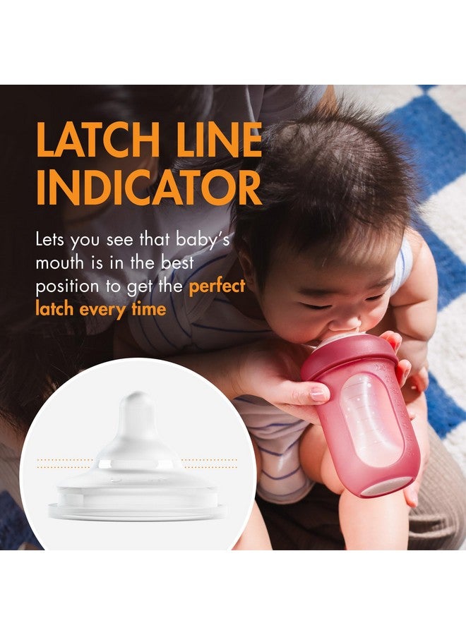 بون حلمات زجاجات الرضاعة المنحنية من السيليكون من Boon Nursh - حلمات زجاجات رضاعة بلاتينيوم آمنة غذائيًا - حلمات تدفق متوسطة لزجاجات الرضاعة - مستلزمات تغذية الأطفال بالزجاجات - 3 قطع - Image 3