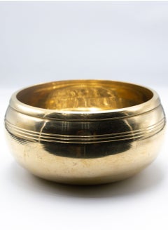 Alpine Crystals UAE Authentic Handcrafted Himalayan Golden Shining Singing Bowl from Nepal for Healing, Mindfulness, Meditation, and Yoga | Traditional Wooden Striker Included | Unique Handcrafted Golden Pattern Inside |  - Image 5