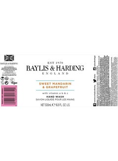 Baylis & Harding Mandarin and Grapefruit Cleansing Hand Wash (500ml)  - Image 5