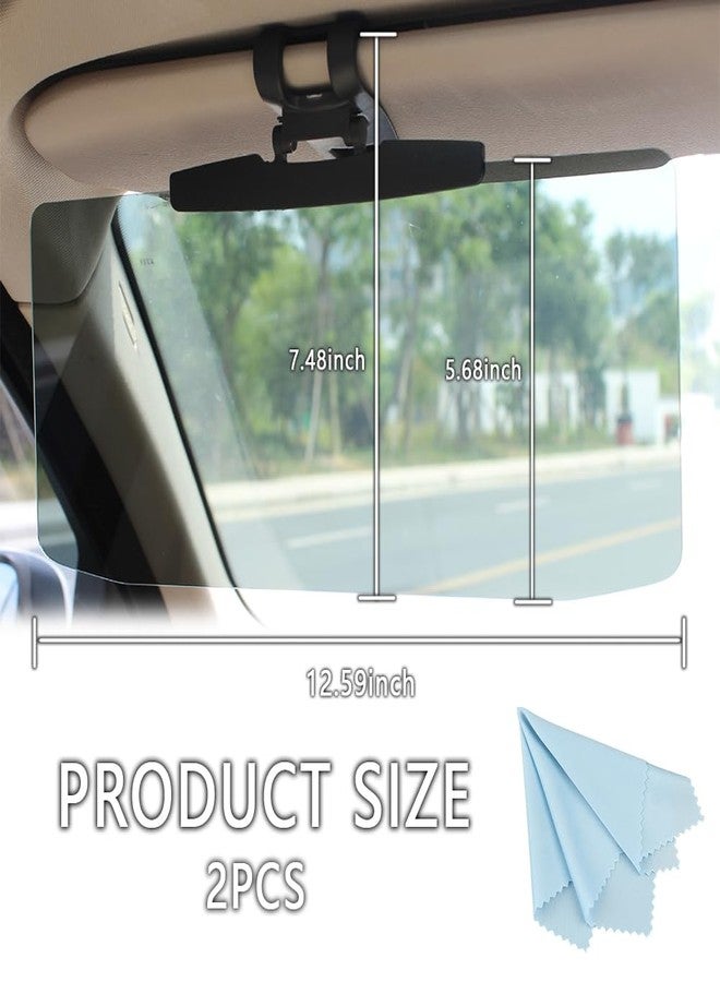 Aokdom 2Pcs HD Visor Sunshade Extender for Car,72.5% Strong-Light Blocking Rate - Anti-Glare Car Visor Protect from Sun Glare, Snow Blindness and UV Rays (2Pcs) - Image 2