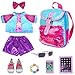 18INDC American 18 Inch Doll Clothes Set Accessories Kit 3Piece Outfits with Shoes Gradient Backpack Hair Clip Bracelet Sunglasses Toy Tablet Phone for Kids - Image 2