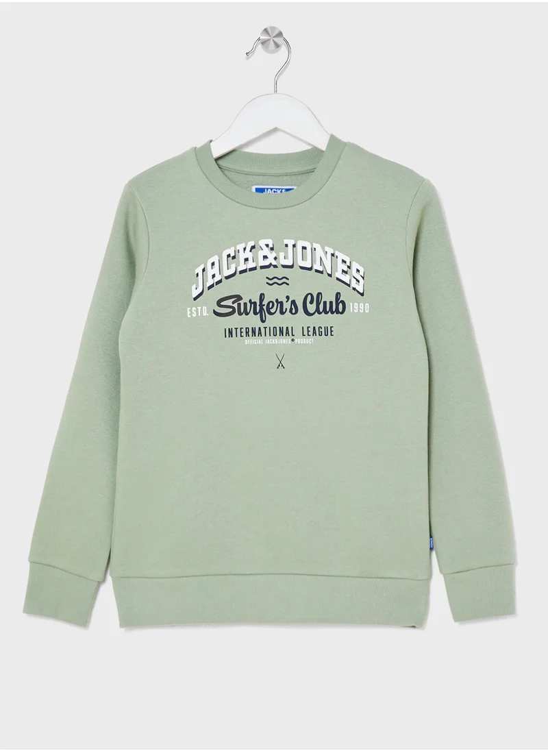 جاك وجونز جونيور Kids Slogan Sweatshirt