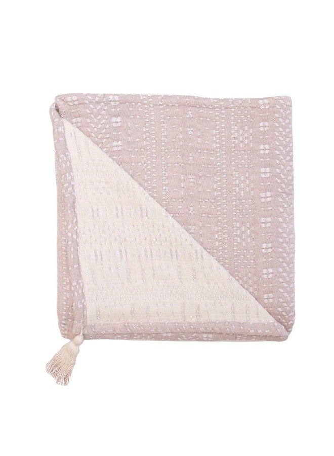 Crane Baby Bohemian Dream Blanket, Soft Cotton Nursery and Stroller Blanket, 100% Cotton, 36" x 36" - Image 1