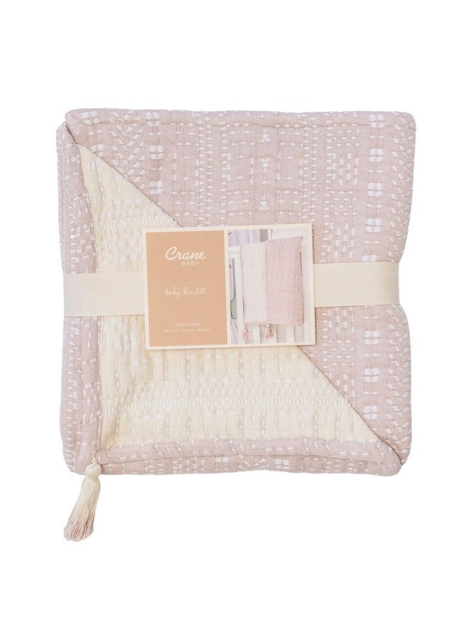 Crane Baby Bohemian Dream Blanket, Soft Cotton Nursery and Stroller Blanket, 100% Cotton, 36" x 36" - Image 4