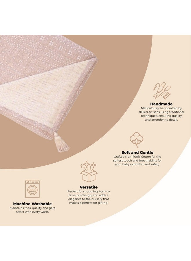 Crane Baby Bohemian Dream Blanket, Soft Cotton Nursery and Stroller Blanket, 100% Cotton, 36" x 36" - Image 2