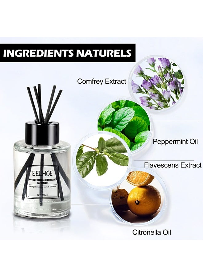 إيلهو طارد البعوض العطر الحياة الطبيعية زهرة القصب الناشر مع البخور الناشر العصي الفاخرة الأنيقة لإزالة الرائحة معطر الجو مع الروائح العطرية العطرية للسيارة المنزل المكتب غرفة نوم هدية 100 مل - Image 5