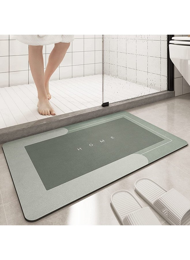 Home-Cloud حصيرة أرضية فائقة الامتصاص من HomeCloud - مثالية للحمامات، حصائر الأبواب، والمساحات المكتبية! حصيرة وسادة ناعمة مع حاجز سريع الجفاف للأوساخ | بسماكة 4.5 مم (40x60 سم، أخضر متكرر) - Image 1