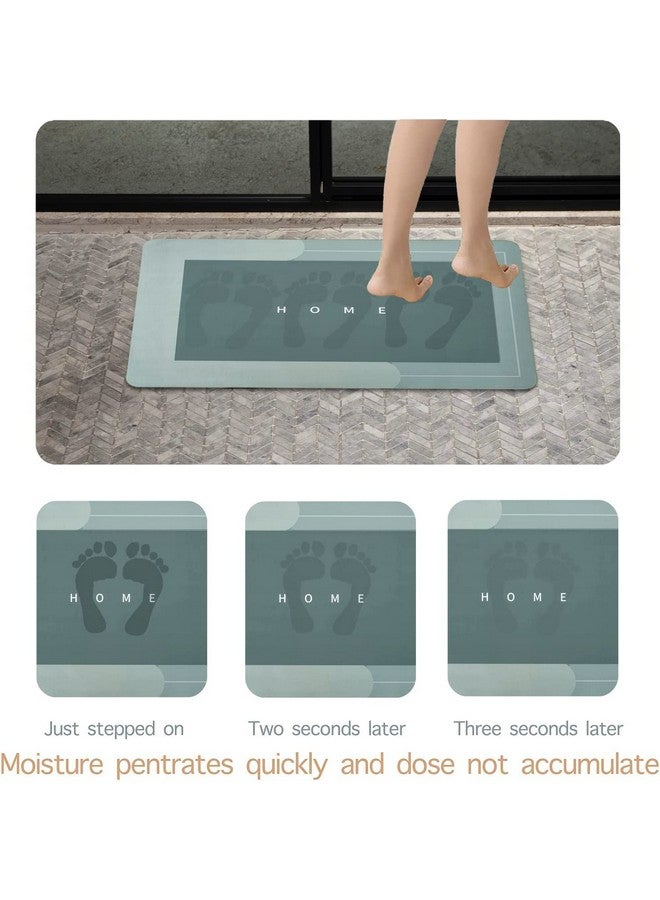 Home-Cloud حصيرة أرضية فائقة الامتصاص من HomeCloud - مثالية للحمامات، حصائر الأبواب، والمساحات المكتبية! حصيرة وسادة ناعمة مع حاجز سريع الجفاف للأوساخ | بسماكة 4.5 مم (40x60 سم، أخضر متكرر) - Image 3