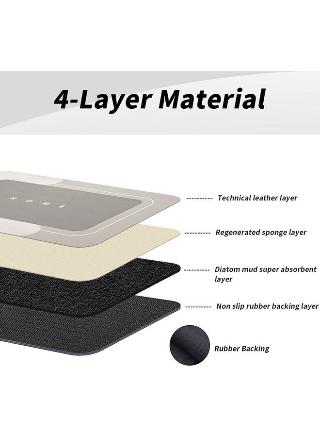 Home-Cloud حصيرة أرضية فائقة الامتصاص من HomeCloud - مثالية للحمامات، حصائر الأبواب، والمساحات المكتبية! حصيرة وسادة ناعمة مع حاجز سريع الجفاف للأوساخ | بسماكة 4.5 مم (40x60 سم، أخضر متكرر) - Image 2