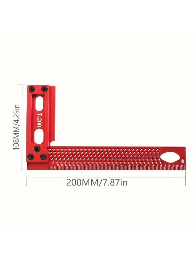 1 قطعة T200 الألومنيوم الثقيل من النوع T مقياس علام مزدوج التدريج مسطرة 200-300 مم - Image 1