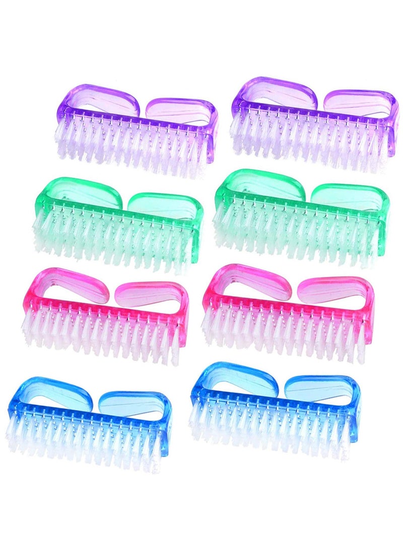 MODENGKONGJIAN - Handle Grip Nail Brush Nail Cleaning Brushes Pedicure Scrubbing tool Toes Fingernail Brush Scrub Cleaner kit for Men and Women 8 Pack Multicolor - Image 1