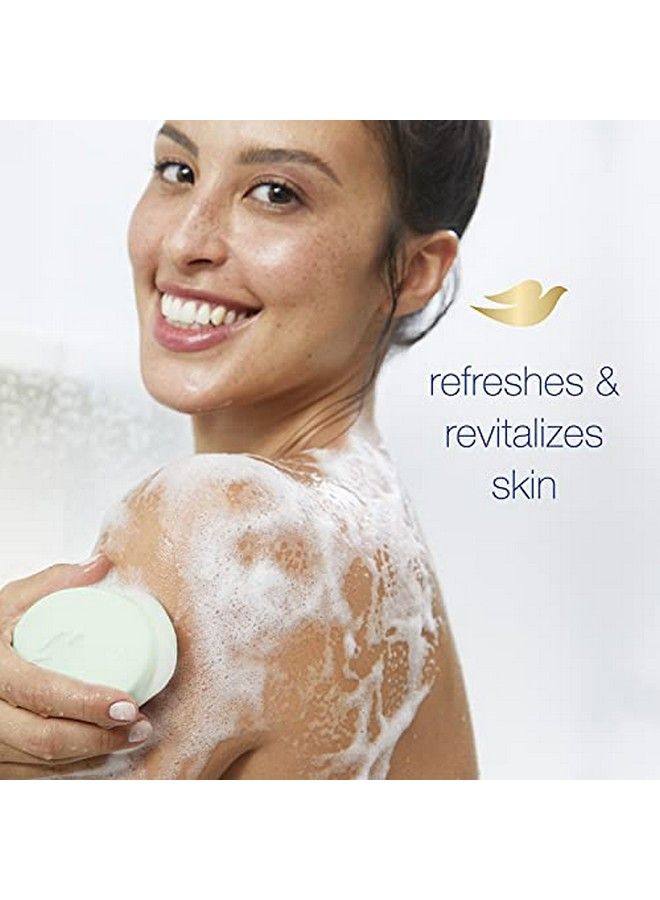 Dove صابون العناية بالبشرة لجعل البشرة أكثر نعومة بالخيار والشاي الأخضر أكثر ترطيبًا من صابون البار 3.75 أونصة 8 قطع - Image 4