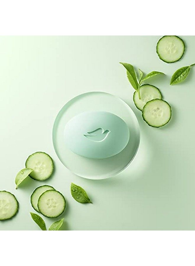 Dove صابون العناية بالبشرة لجعل البشرة أكثر نعومة بالخيار والشاي الأخضر أكثر ترطيبًا من صابون البار 3.75 أونصة 8 قطع - Image 5