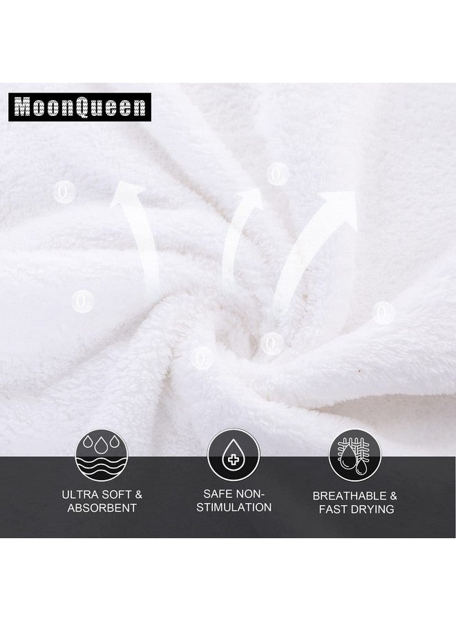 MOONQUEEN Ultra Soft Premium Washcloths Set - 12 x 12 inches - 24 Pack - Quick Drying - Highly Absorbent Coral Velvet Bathroom Wash Clothes - Use as Bath, Spa, Facial, Fingertip Towel (White) - Image 2