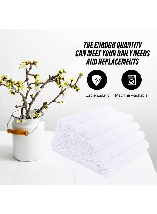 MOONQUEEN Ultra Soft Premium Washcloths Set - 12 x 12 inches - 24 Pack - Quick Drying - Highly Absorbent Coral Velvet Bathroom Wash Clothes - Use as Bath, Spa, Facial, Fingertip Towel (White) - Image 5