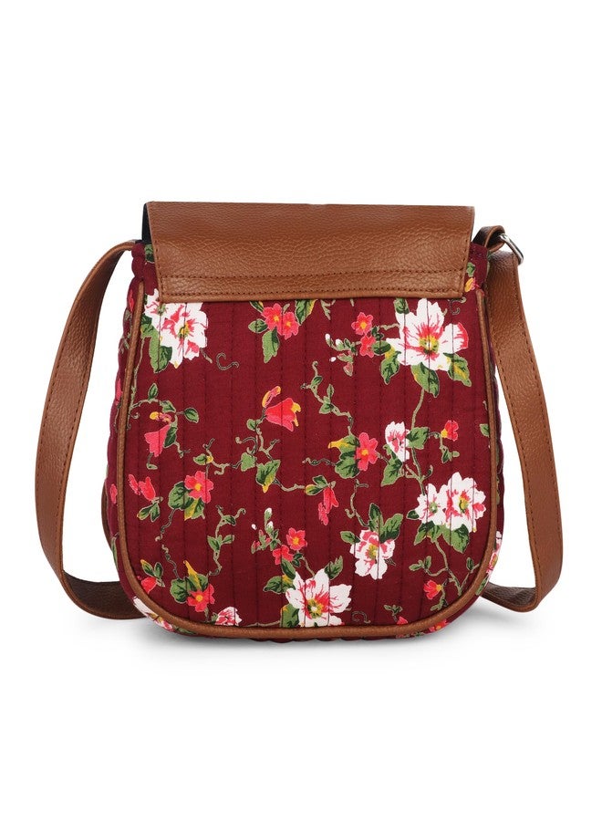 VASA Floral Print Shoulder Bag with Tassel - Image 4