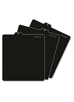 Vaultz A To Z Cd And Dvd Storage File Guides 26 Guides Per Box Black (Vz01176) 3Pack 