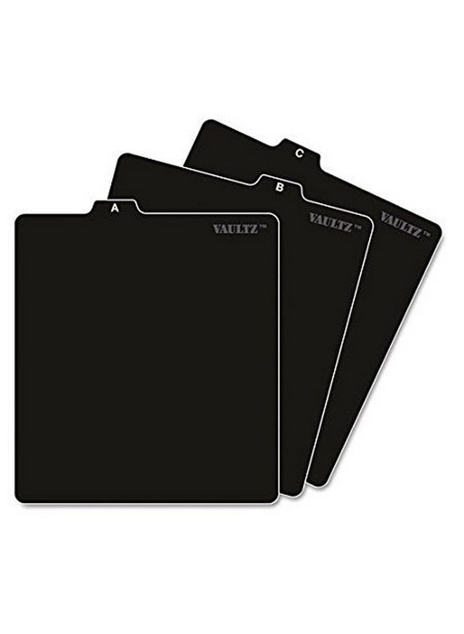 فولتز أدلة ملفات تخزين الأقراص المضغوطة وأقراص DVD من الألف إلى الياء، 26 دليلًا لكل صندوق، أسود (Vz01176) 3 عبوات