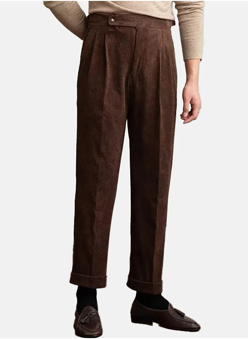 YUNIQEE Men Pleated Trousers