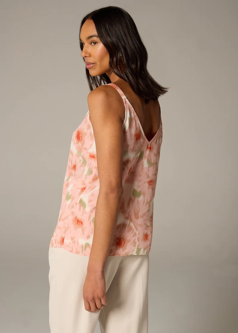 Matalan Et Vous Pink Brushed Floral Cami Top