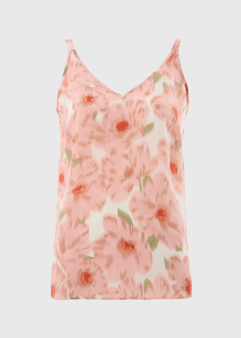 Matalan Et Vous Pink Brushed Floral Cami Top