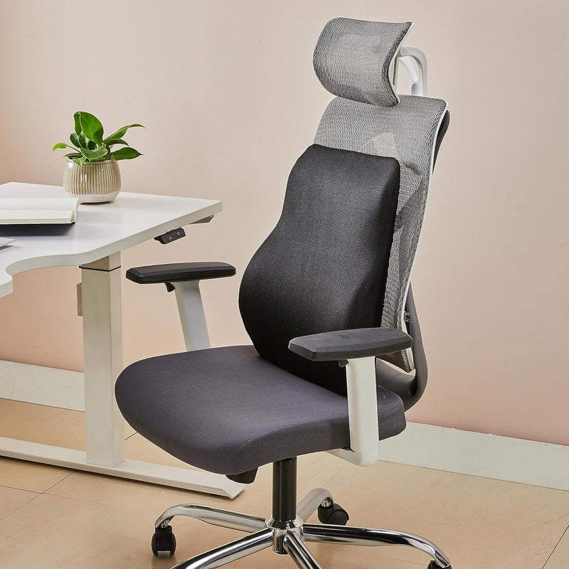 FEELING MALL Back Cushion Pillow Memory Foam Extreme Orthopedic Back Neck Lumbar Support Pillow Backrest for Gaming Chair Car seat Sofa Cushion Support for Pain Backrest Memory Foam Full Lumbar Back Support - Image 2