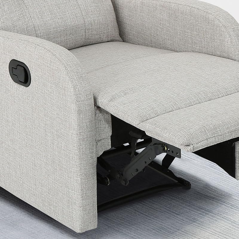 Torque Torque Adrano Recliner Sofa 1 Seater Manual Light Grey Adjustable Fabric One Seater Recliner Chair 1 Seater Recliner for Balcony Living Room Home 1 Year Warranty  - Image 5