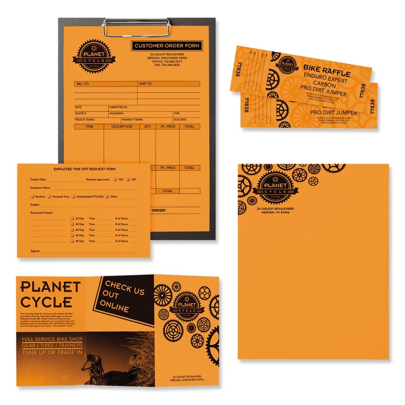 Astrobrights Color Paper, 24 lb Bond Weight, 8.5 x 11, Cosmic Orange, 500/Ream - Image 3