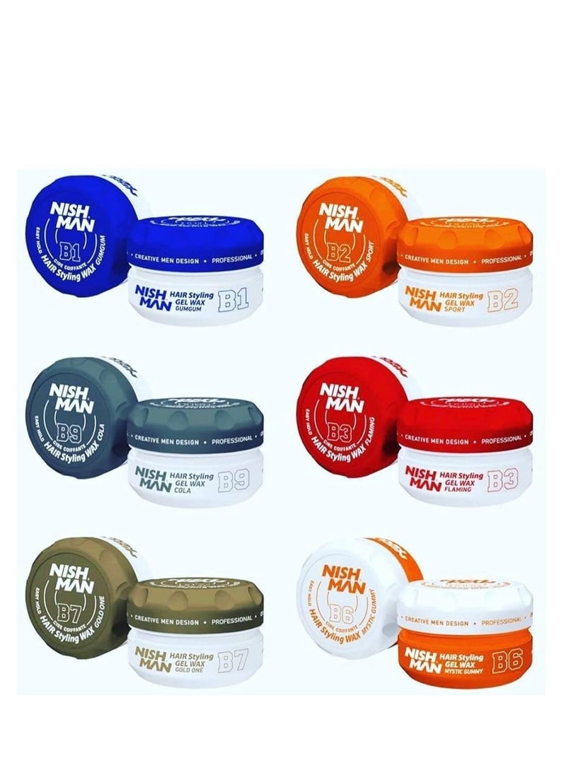 Nishman Easy Hold Hair Styling Gel Wax Sports B2 150ml