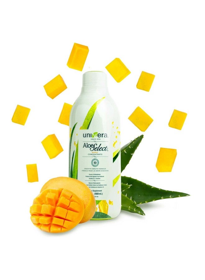 Univera Aloe Select Mango Prebiotic Supplement Boosts Immune Support Digestive Enzymes For Gut Health Aloe Vera Reduces Inflammation Mango Flavor 30 Day Supply(980Ml) - Image 2