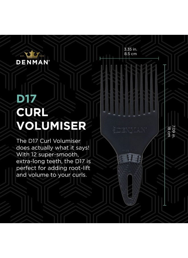 DENMAN Jack Dean By Denman (Black) Curl Volumiser Comb For Separating Styling Defining Enhancing & Boosting Curls (D17)  - Image 3