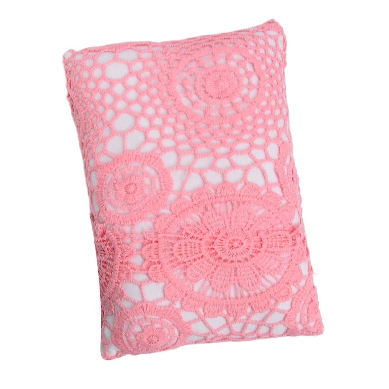 Pink Newborn Wrap Lace Blanket for Infant Photo Prop Soft Baby Photography - Image 4