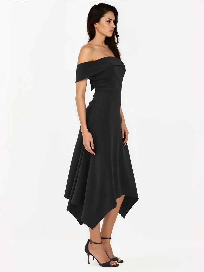 HICCUP Off Shoulder A Line Midi Dress - Image 5