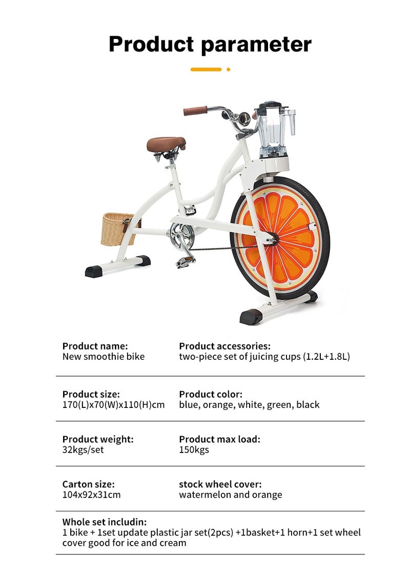 BECK-EXITECH - Blue Smoothie Bike Blender Outdoor Bicycle Blender Fruit Vegetable Tools Juice Extractor Commercial Fitness Machine - Image 1