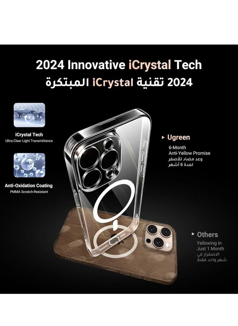 iPhone 16 Pro Max Case Magsafe, Strong Magnet, Upgraded Delay Yellowing, iPhone 16 Pro Max Cover, Scratch-Resistant, iPhone 16 Pro Max Cover Magnetic Compatible with Magsafe Clear - Image 3